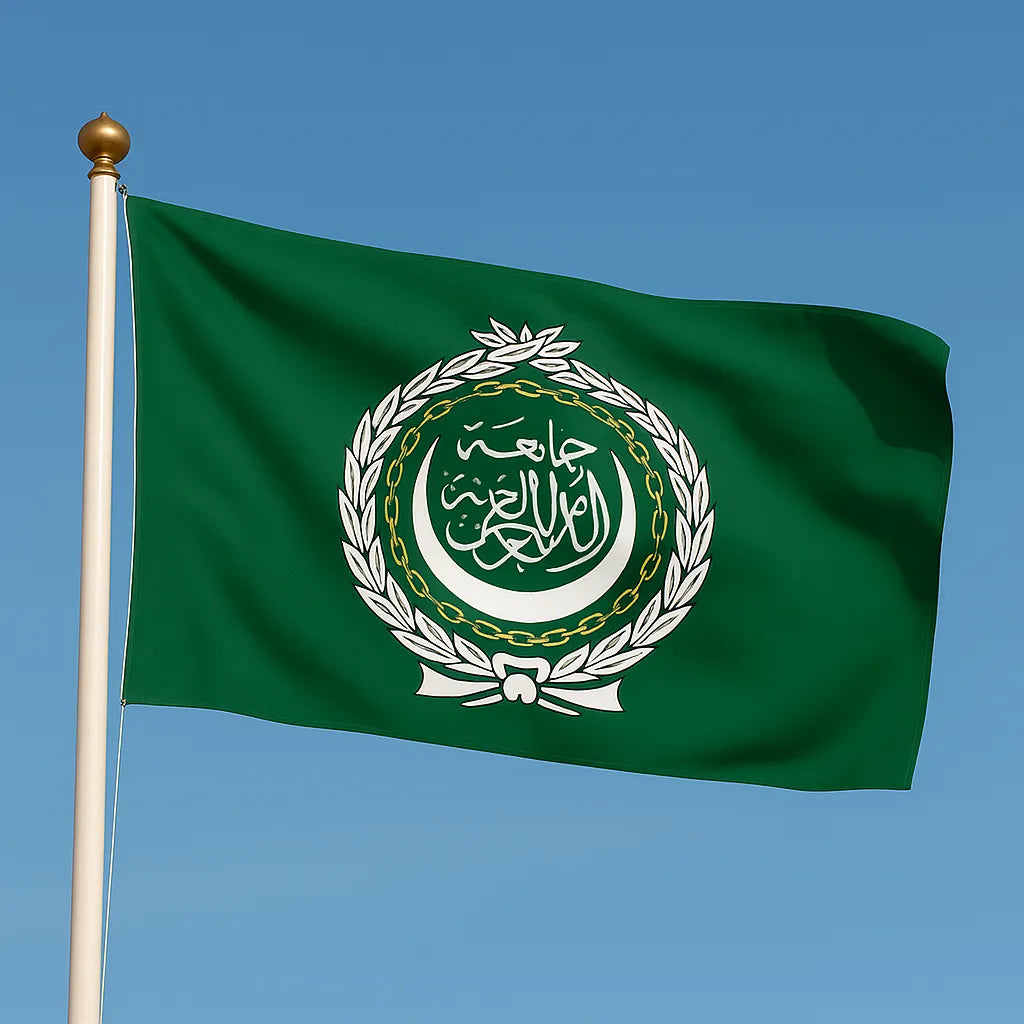 Sewn Arab League Flag – premium woven polyester, professional quality for long-term external display.
