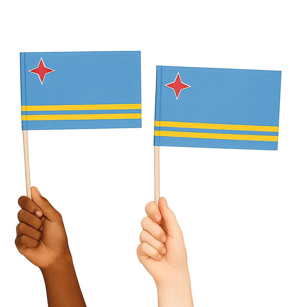 Aruba Handwaving Flags