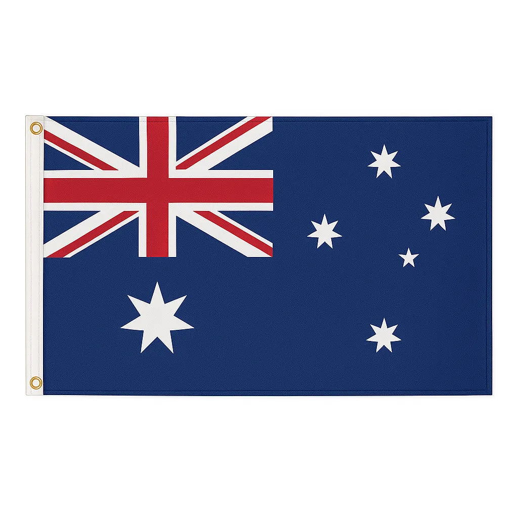 Australia novelty flag – dark blue with Union Jack and Southern Cross, brass eyelets, ships from the UK