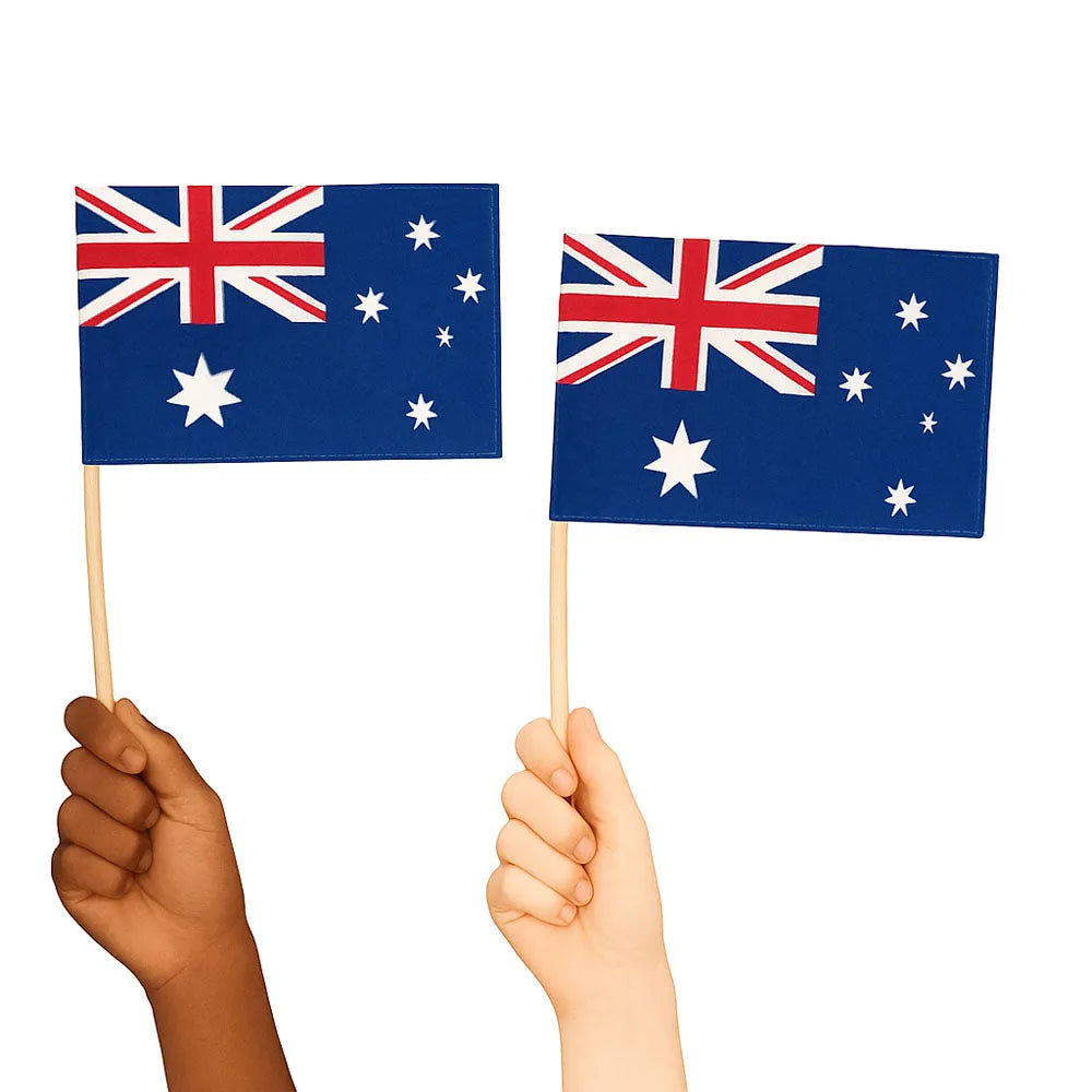 Australia Handwaving Flags