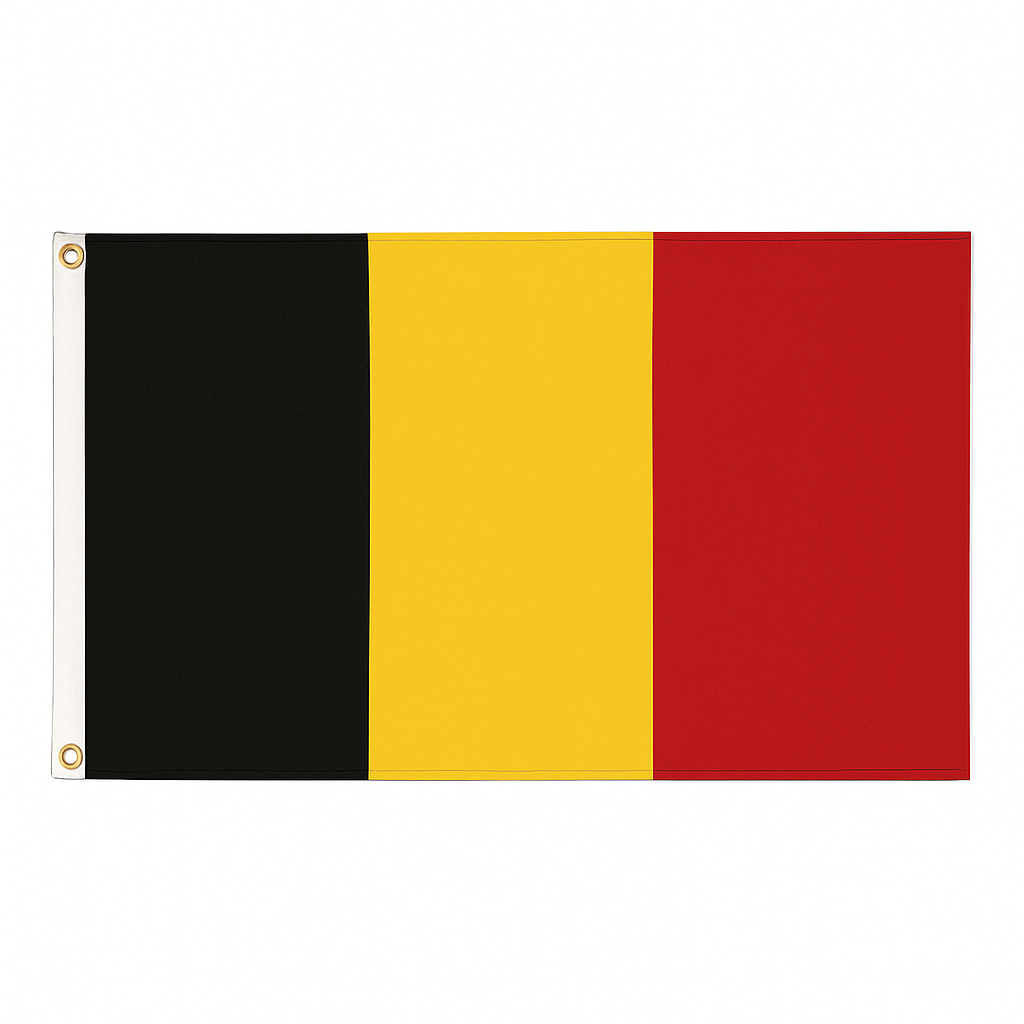 Flag with black, yellow, and red horizontal stripes