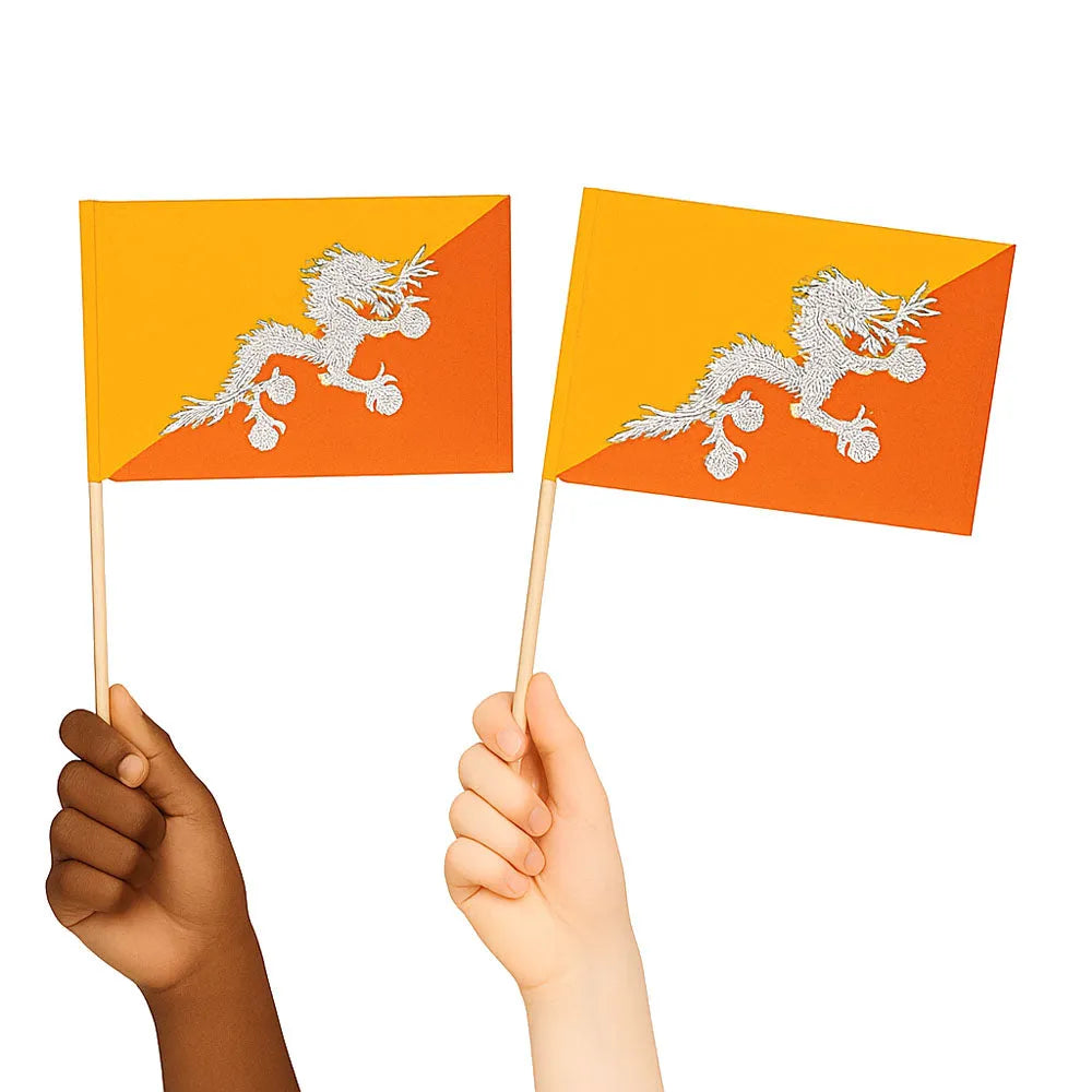 Bhutan Handwaving Flags