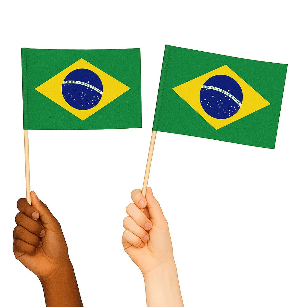 Brazil Handwaving Flags