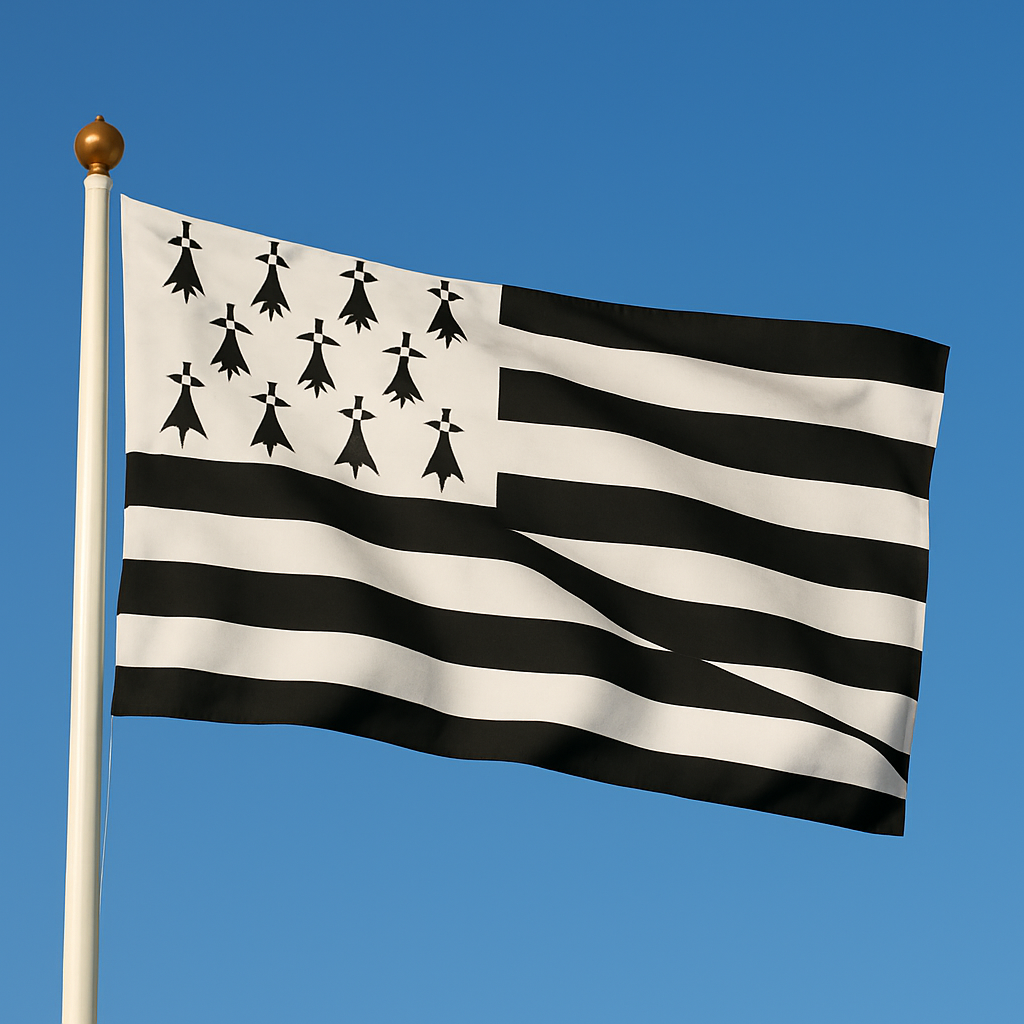 Sewn Brittany Flag – premium woven polyester, professional quality for long-term external display.