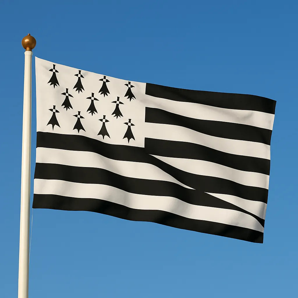 Sewn Brittany Flag – premium woven polyester, professional quality for long-term external display.
