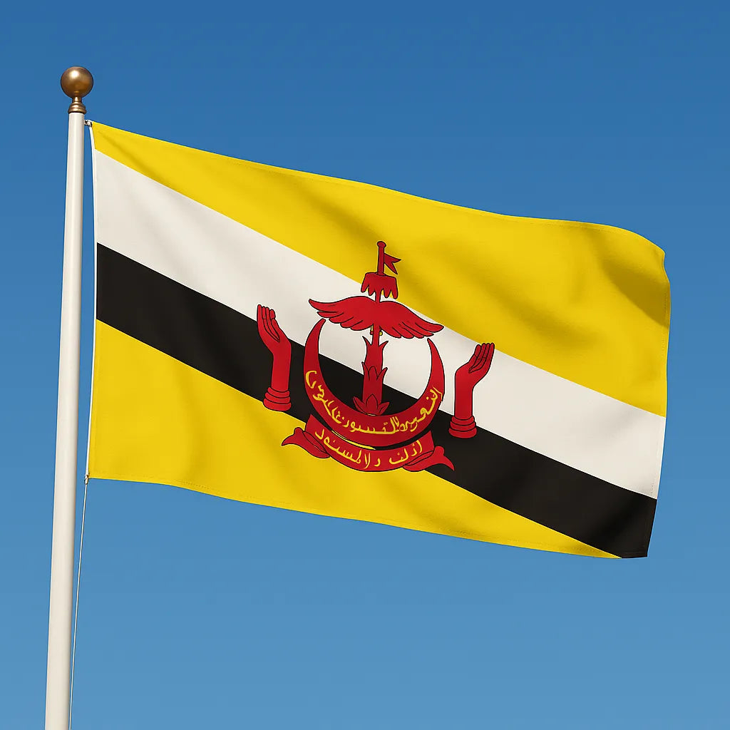 Sewn Brunei Flag – premium woven polyester, professional quality for long-term external display.