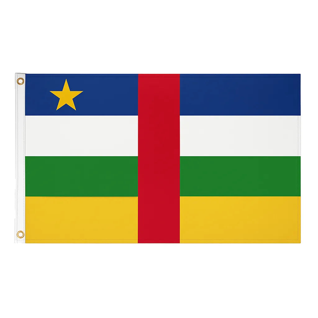Central African Republic novelty flag – national design with brass eyelets, ships from the UK