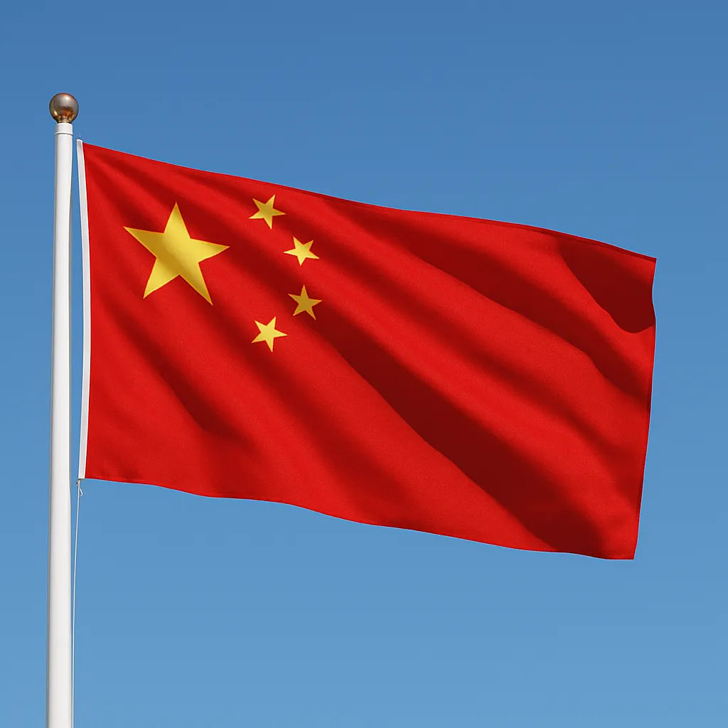 Sewn China Flag – premium woven polyester, professional quality for long-term external display.