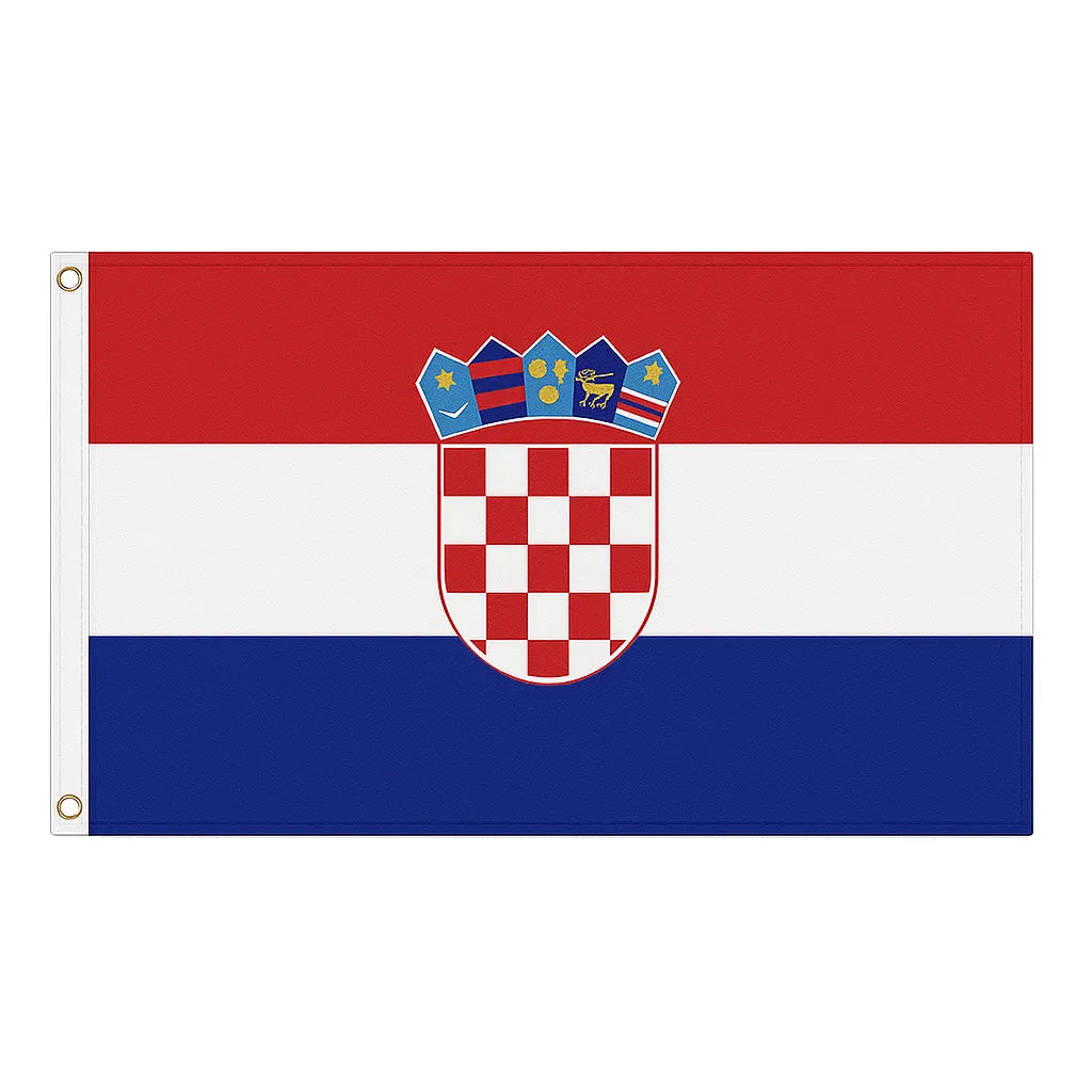 Croatia novelty flag – national design with brass eyelets, ships from the UK