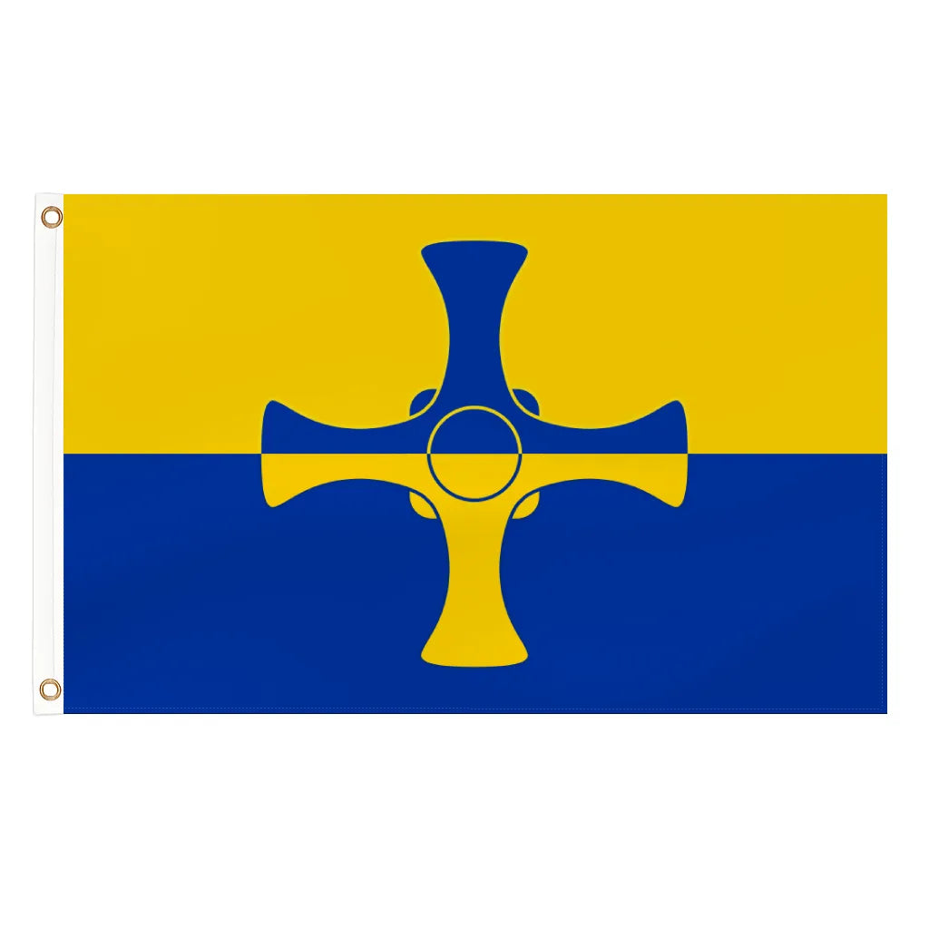 Durham County county flag - 5ft x 3ft lightweight polyester with brass eyelets