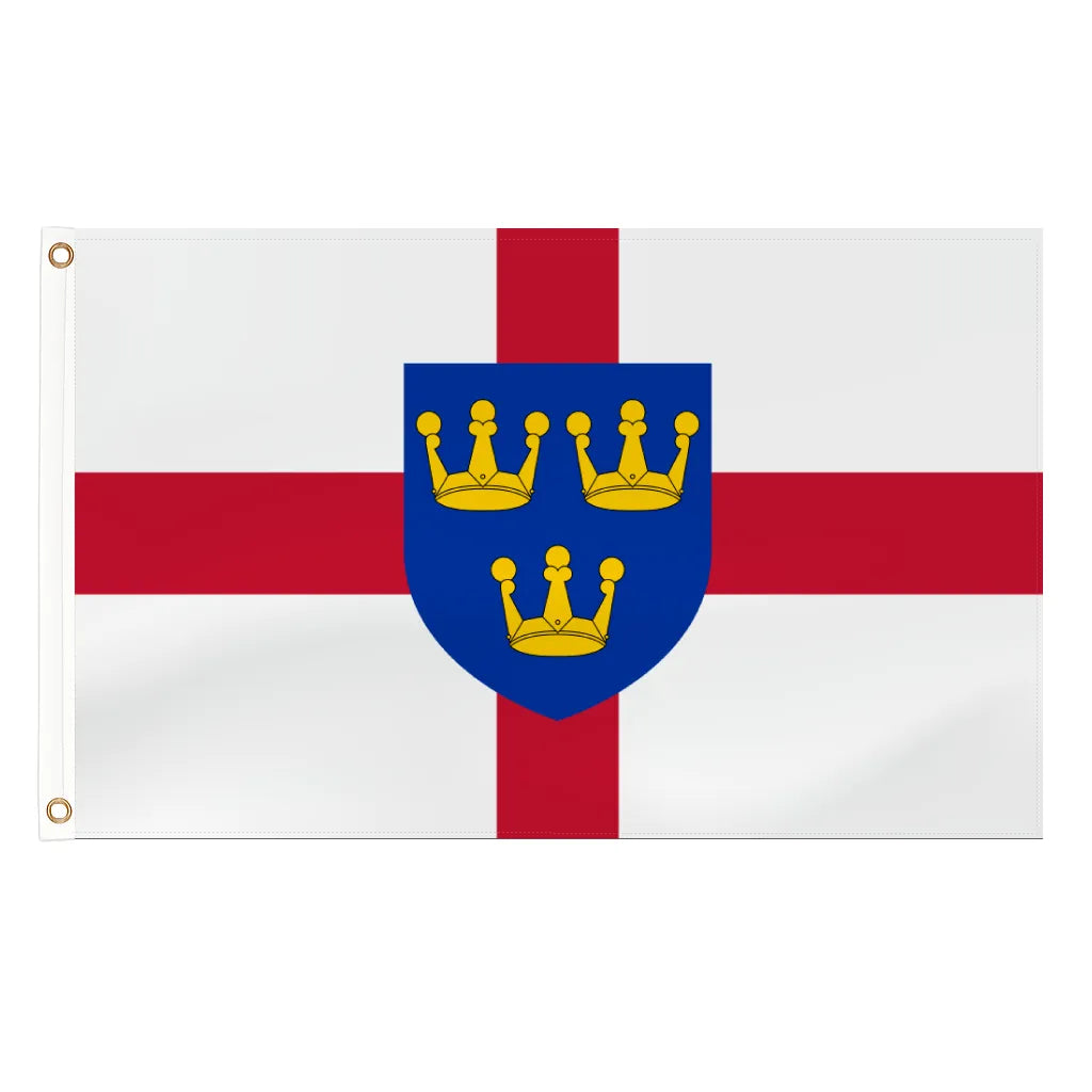 East Anglia regional flag - 5ft x 3ft lightweight polyester with brass eyelets