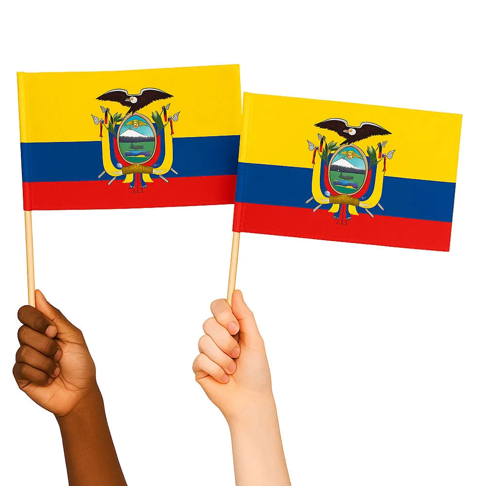 Ecuador Handwaving Flags