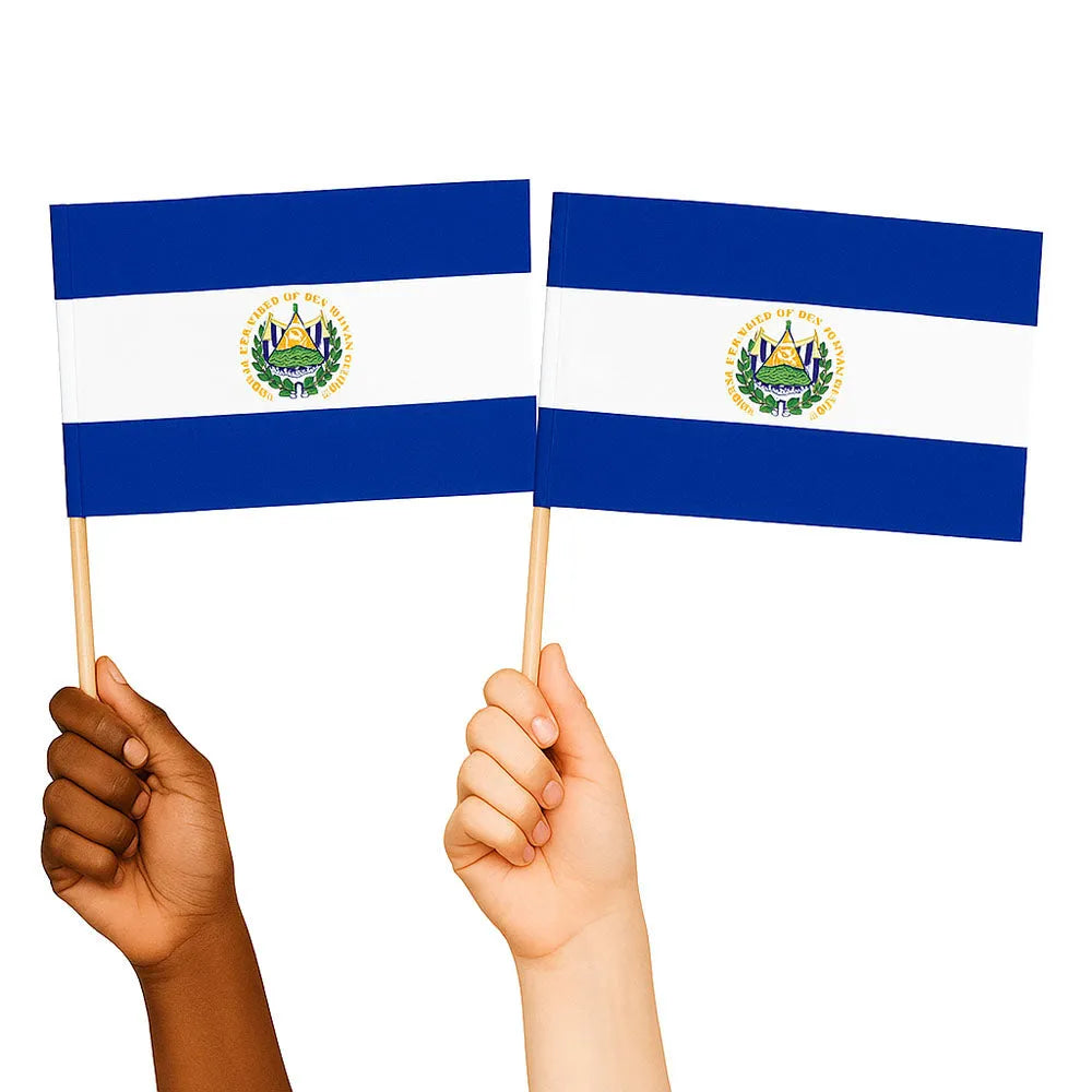 El Salvador Handwaving Flags