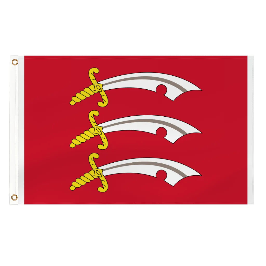 Essex county flag - 5ft x 3ft lightweight polyester with brass eyelets