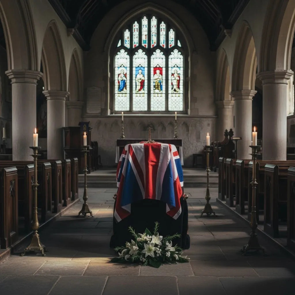 Funeral Coffin Drapes – National Flags or Custom Design