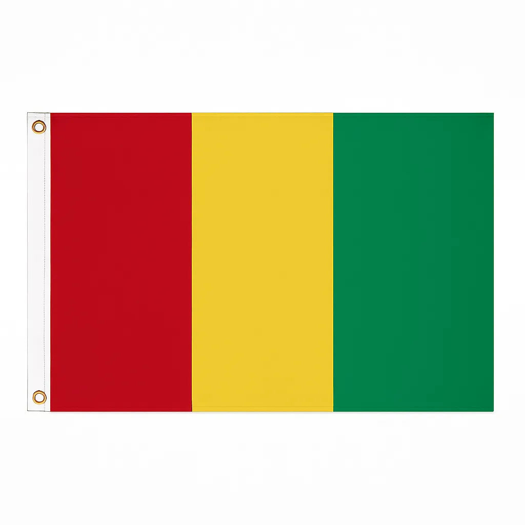 Guinea novelty flag – national design with brass eyelets, ships from the UK