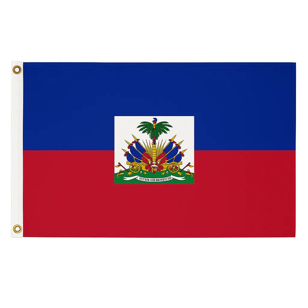 Haiti novelty flag – national design with brass eyelets, ships from the UK