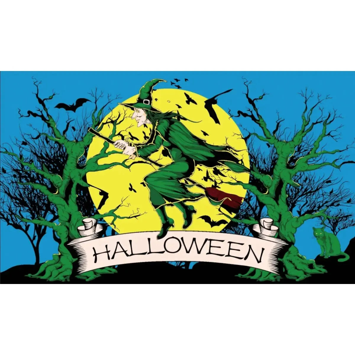 Witch Halloween Flag