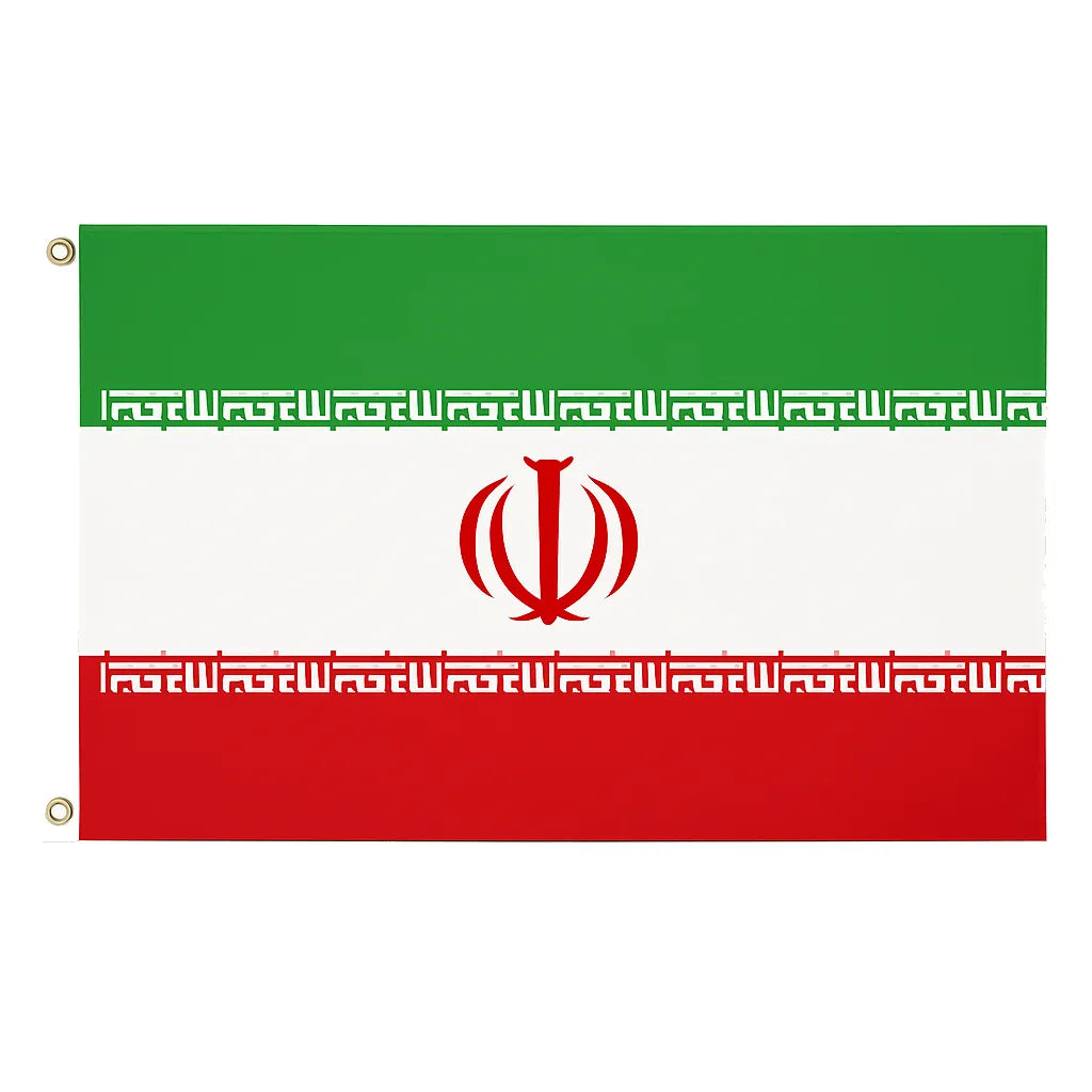 Iran novelty flag – national design with brass eyelets, ships from the UK