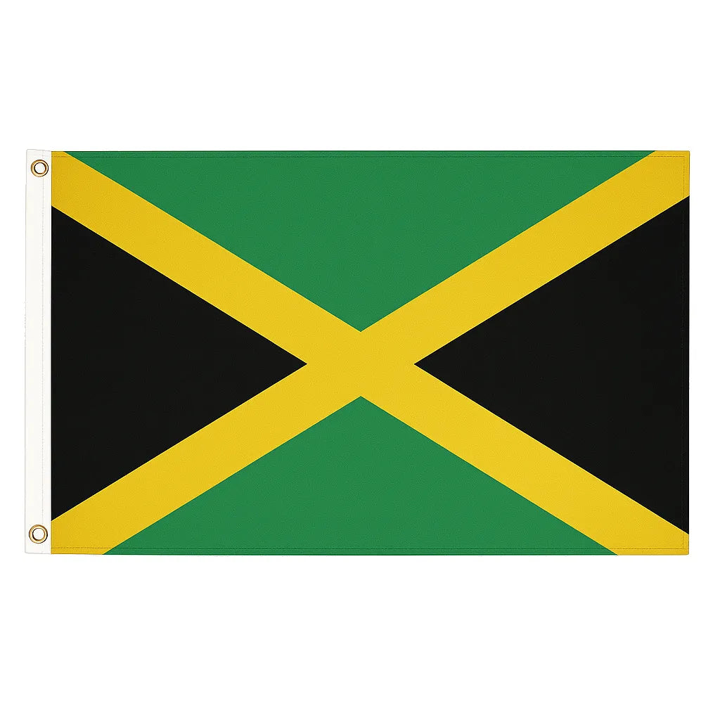 Jamaica novelty flag – national design with brass eyelets, ships from the UK