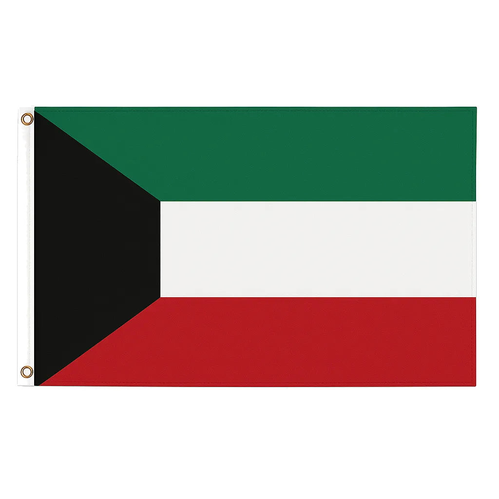 Kuwait novelty flag – national design with brass eyelets, ships from the UK