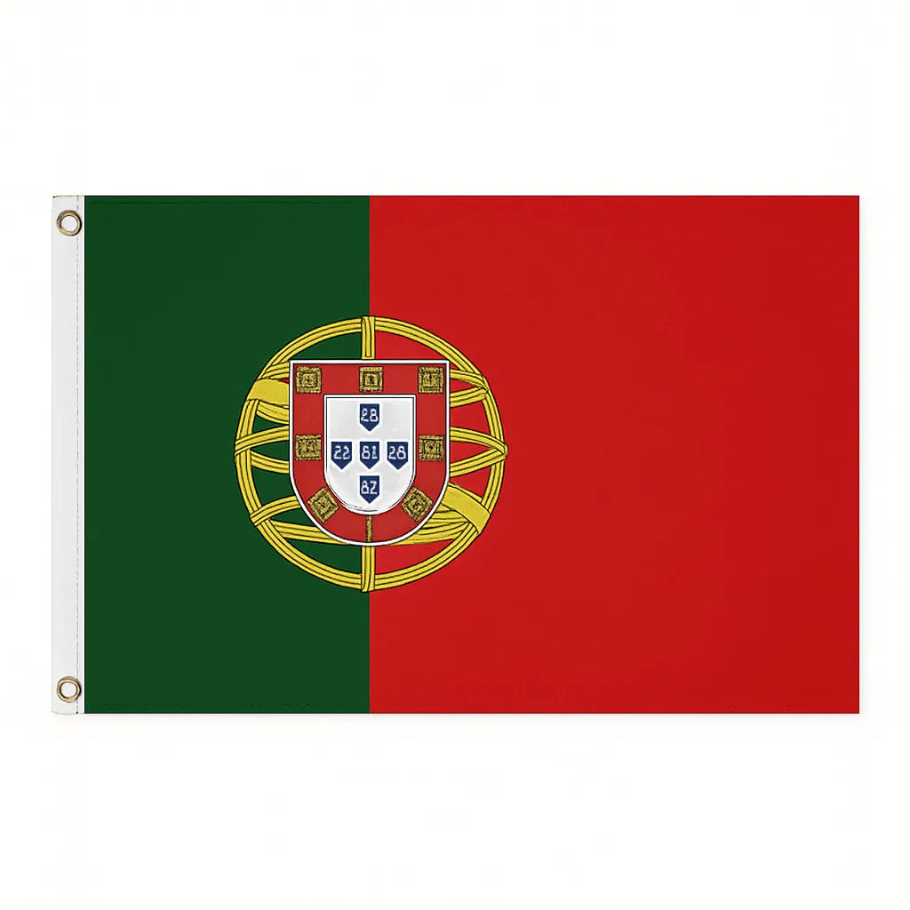 Portugal novelty flag – national design with brass eyelets, ships from the UK