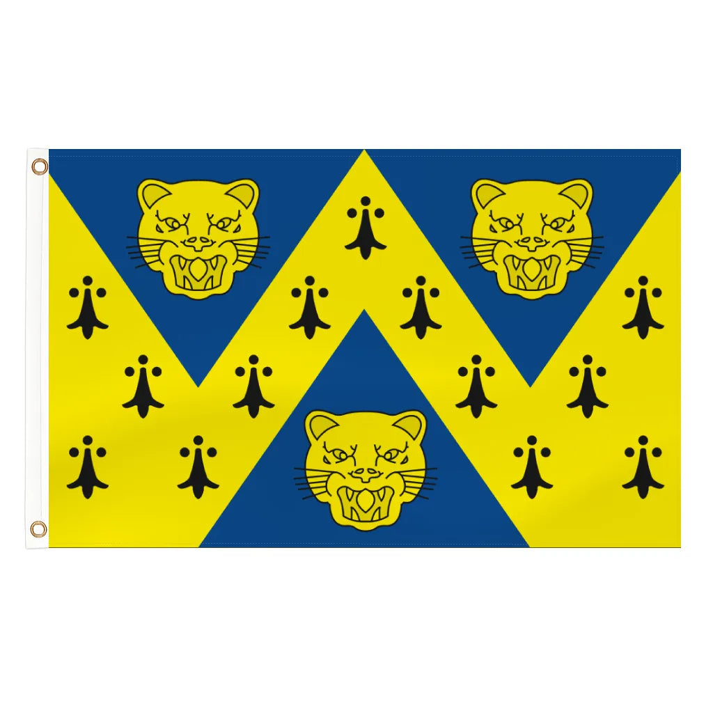 Shropshire county flag - 5ft x 3ft lightweight polyester with brass eyelets