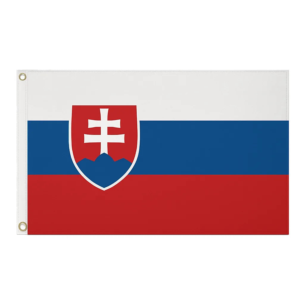 Slovakia novelty flag – national design with brass eyelets, ships from the UK