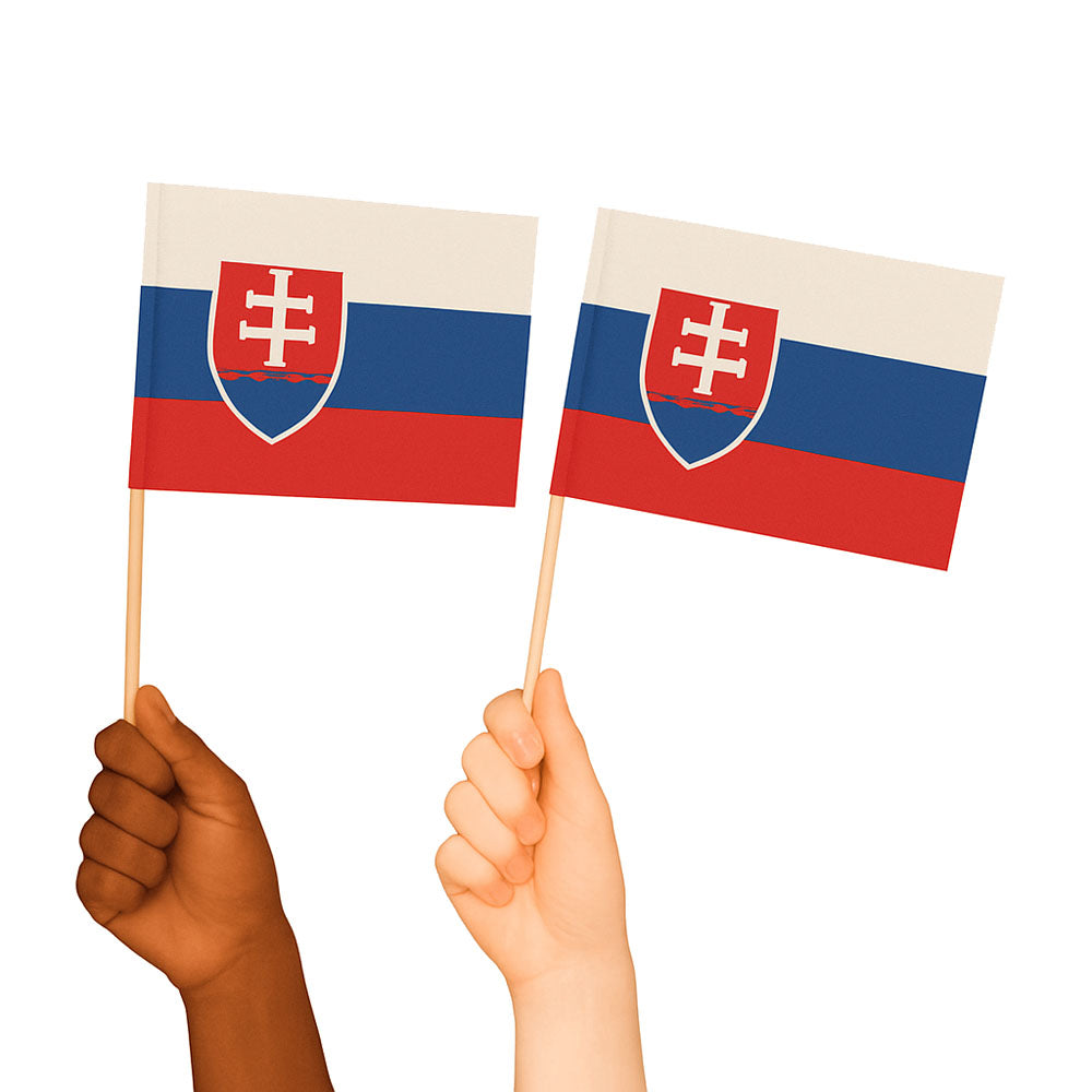 Slovakia Handwaving Flags