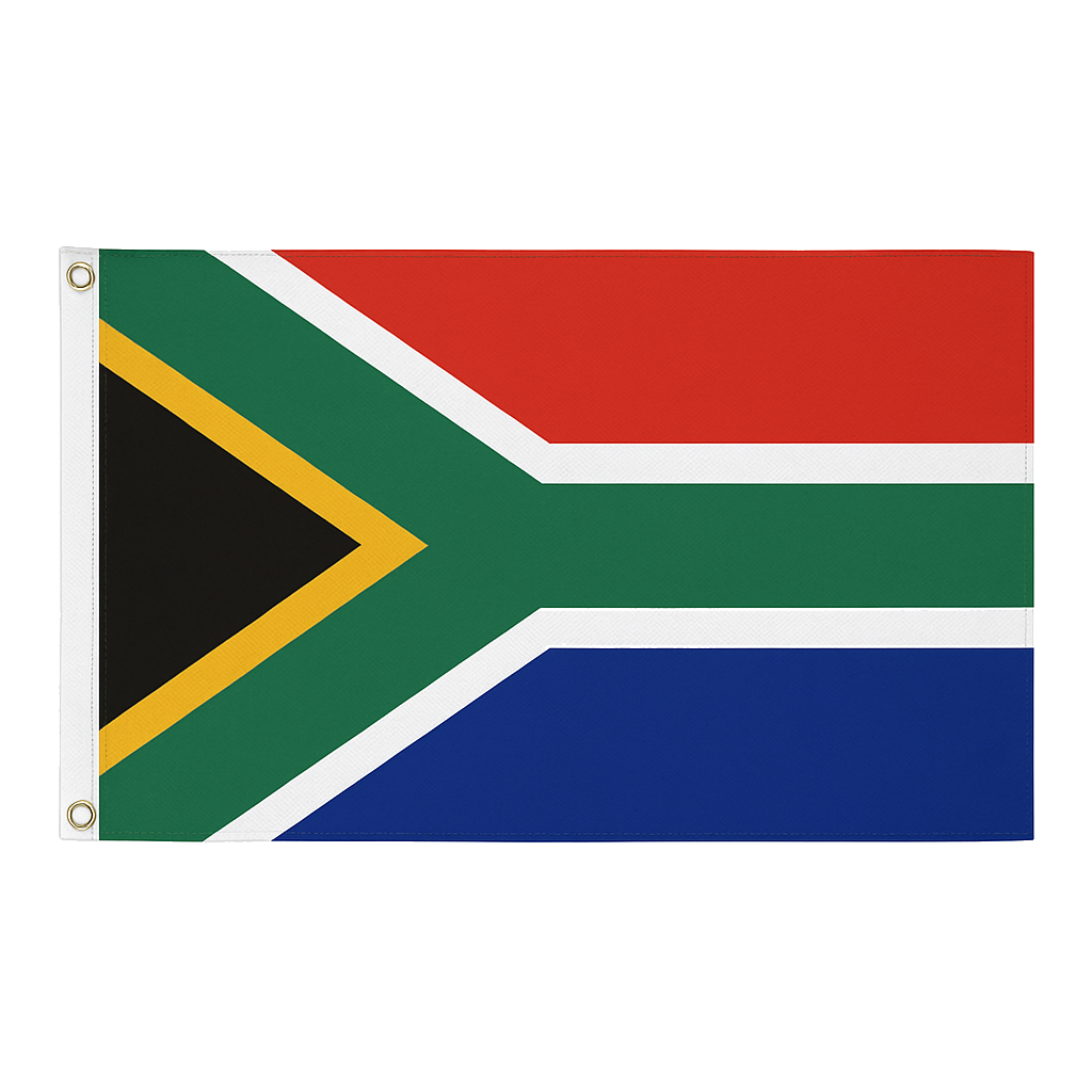 South Africa novelty flag – national design with brass eyelets, ships from the UK