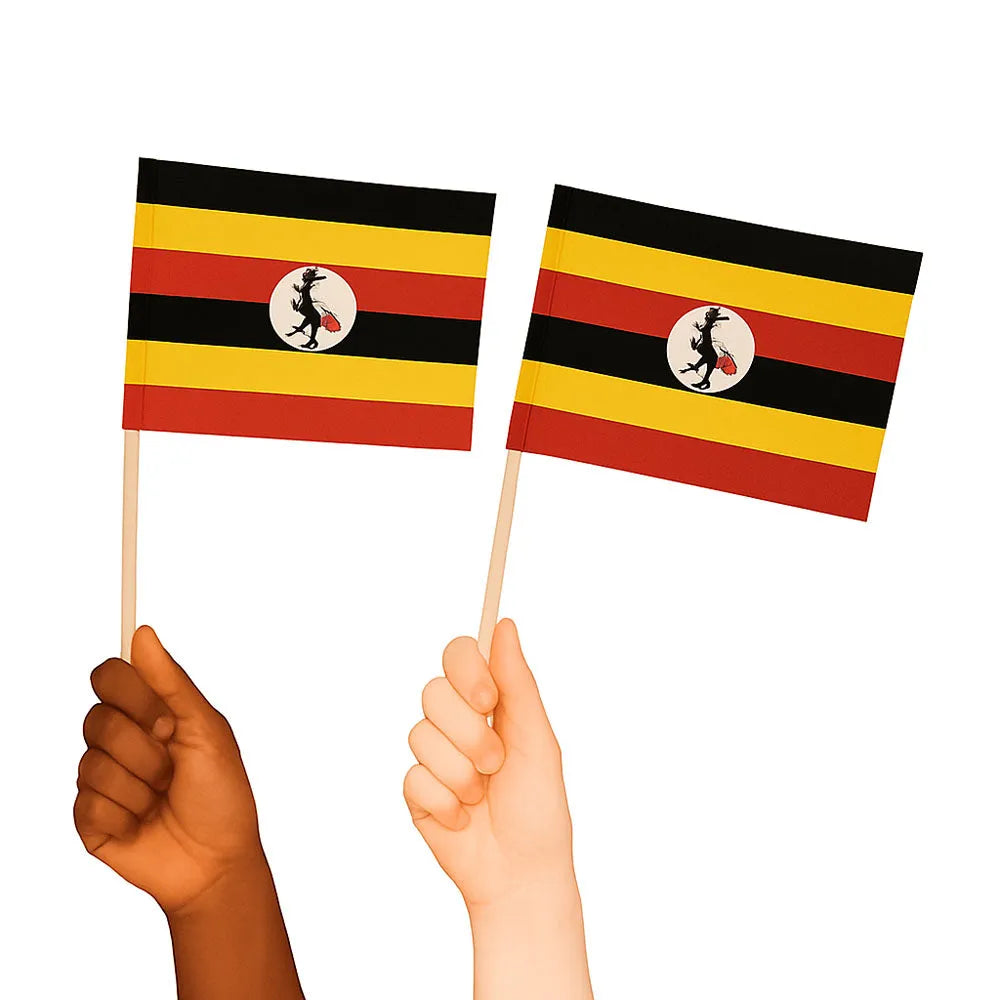 Uganda Handwaving Flags