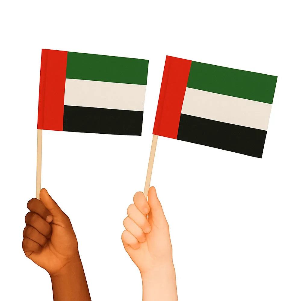 United Arab Emirates Handwaving Flags