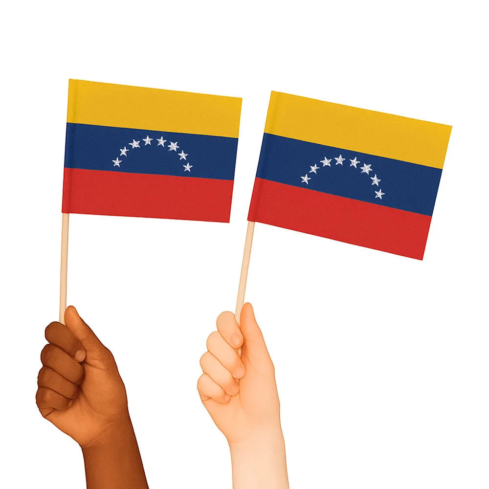 Venezuela Handwaving Flags