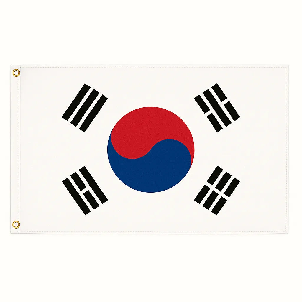 South Korea novelty flag – national design with brass eyelets, ships from the UK