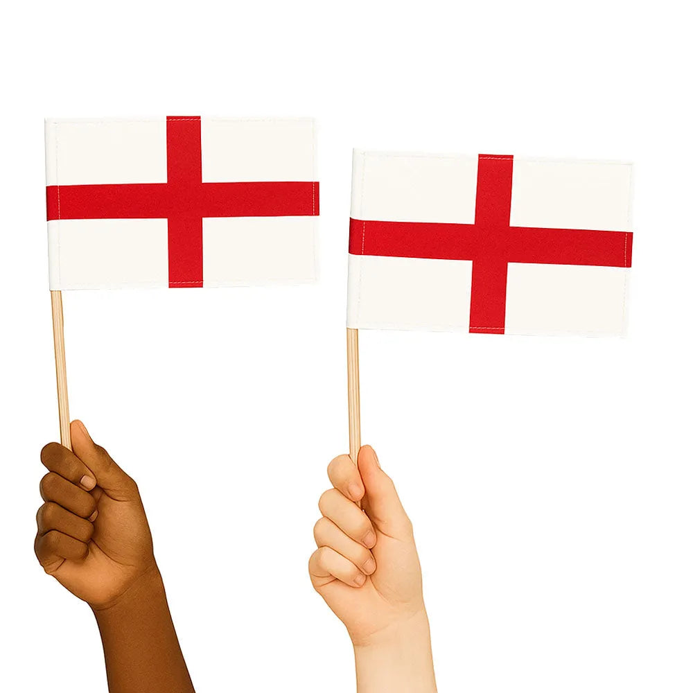England St George Cross Handwaving Flags