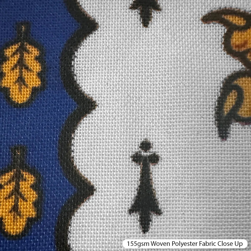 Woven polyester flag fabric swatch showing heavier, tighter weave texture