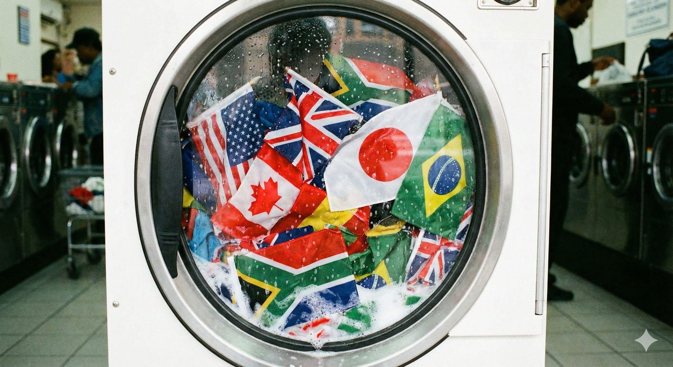 Flags in a washing machine