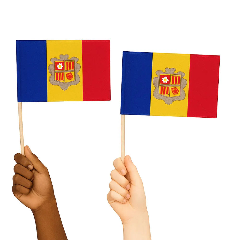 Andorra Handwaving Flags