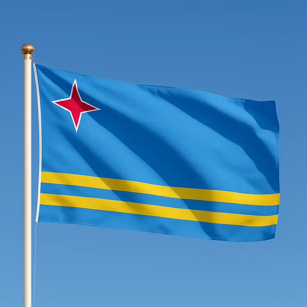 Sewn Aruba Flag – premium woven polyester, professional quality for long-term external display.