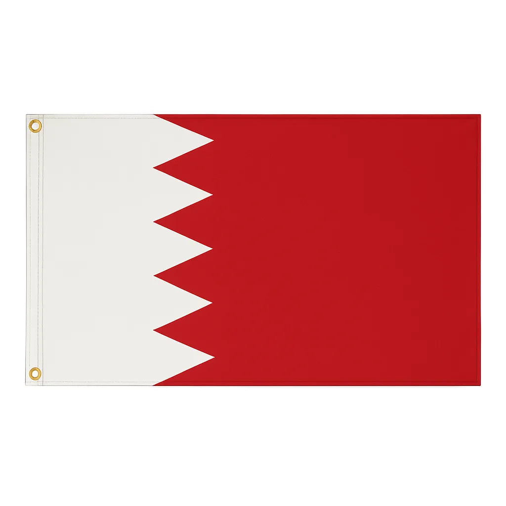 Bahrain novelty flag – national design with brass eyelets, ships from the UK