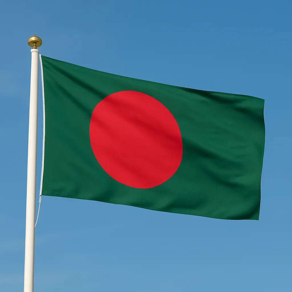 Sewn Bangladesh Flag – premium woven polyester, professional quality for long-term external display.