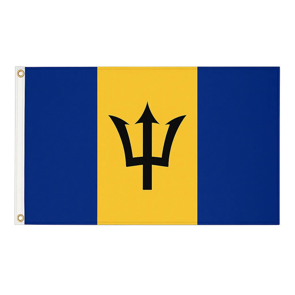 Barbados novelty flag – national design with brass eyelets, ships from the UK