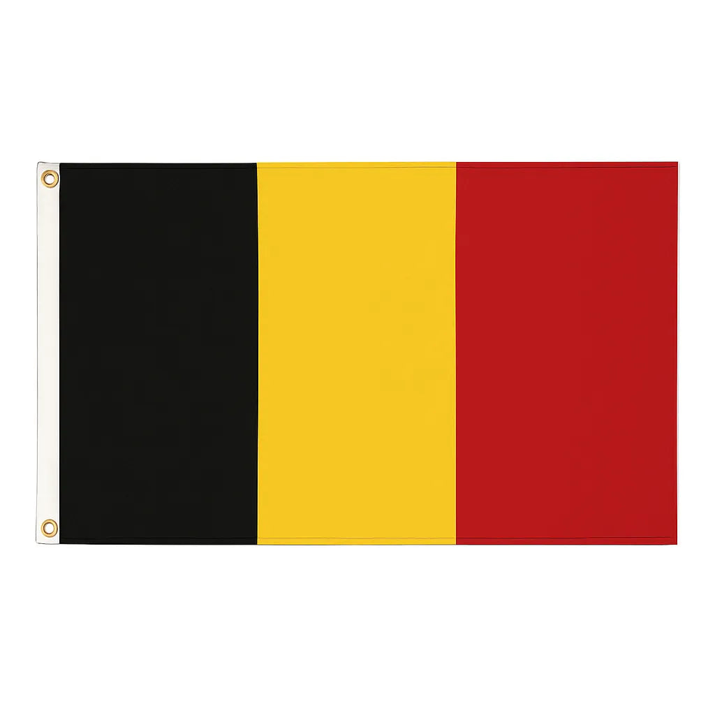 Flag with black, yellow, and red horizontal stripes 