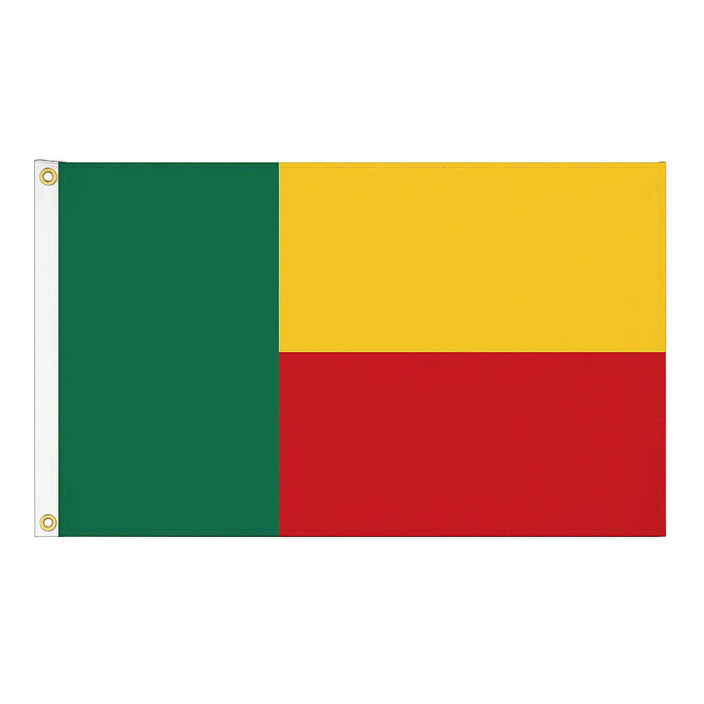 Benin novelty flag – national design with brass eyelets, ships from the UK
