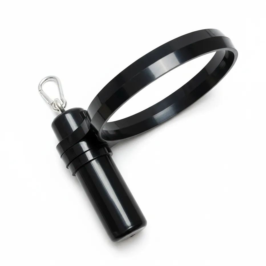 black premium flagpole weight for a 90-150mm flagpole