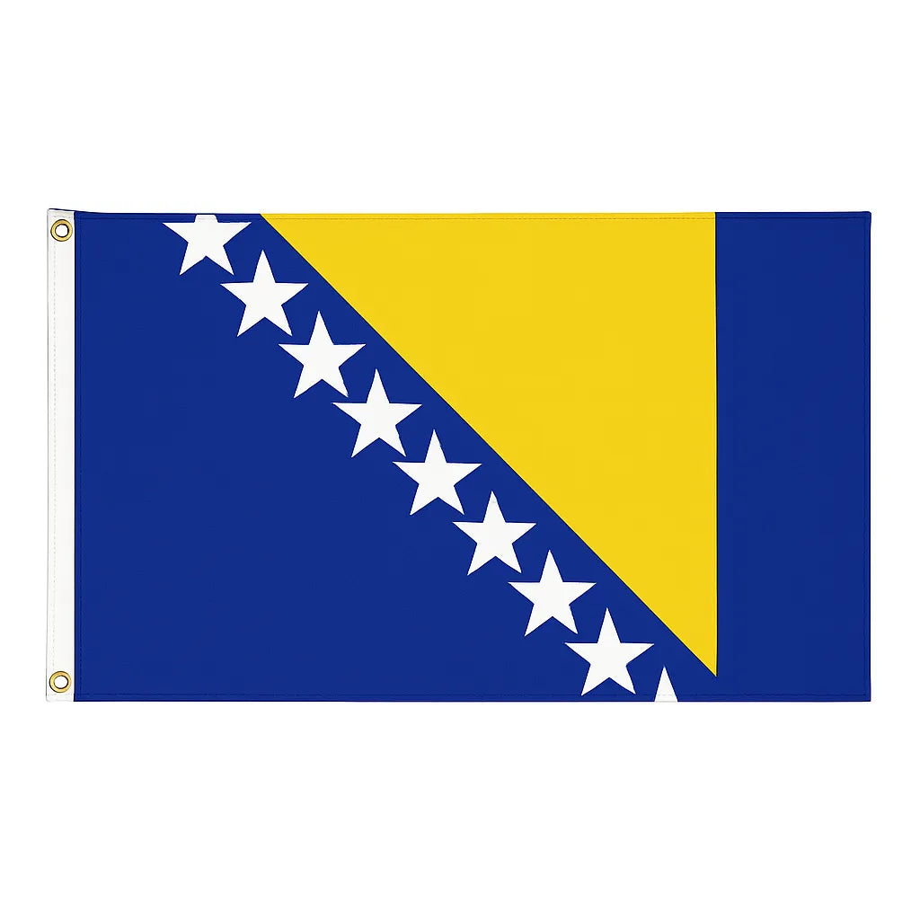 Bosnia and Herzegovina novelty flag – national design with brass eyelets, ships from the UK