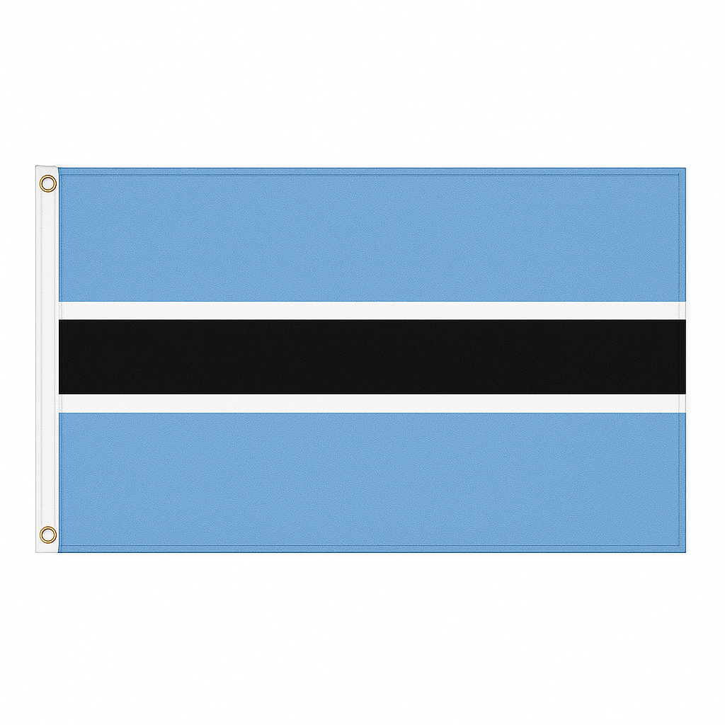 Botswana novelty flag – national design with brass eyelets, ships from the UK