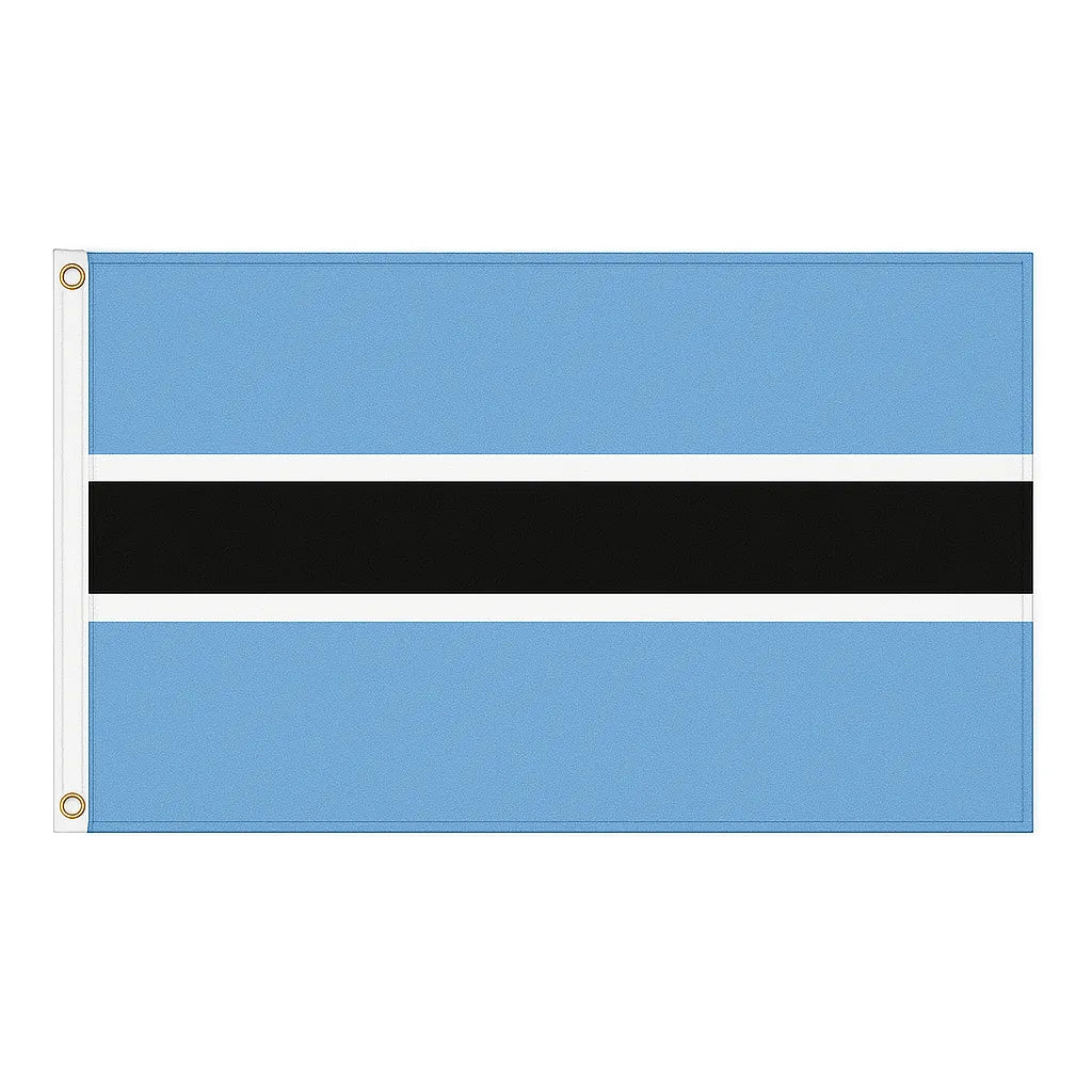 Botswana novelty flag – national design with brass eyelets, ships from the UK