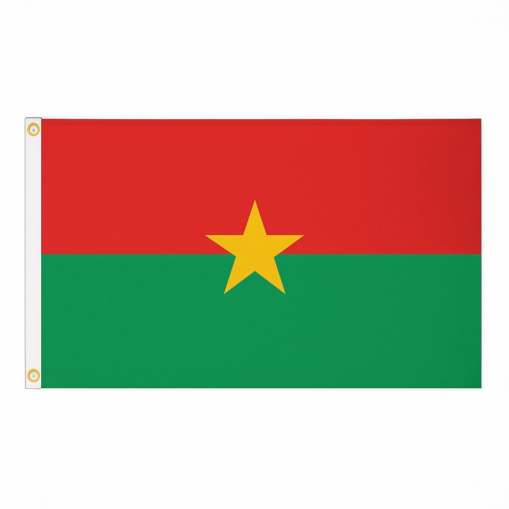 Burkina Faso novelty flag – national design with brass eyelets, ships from the UK