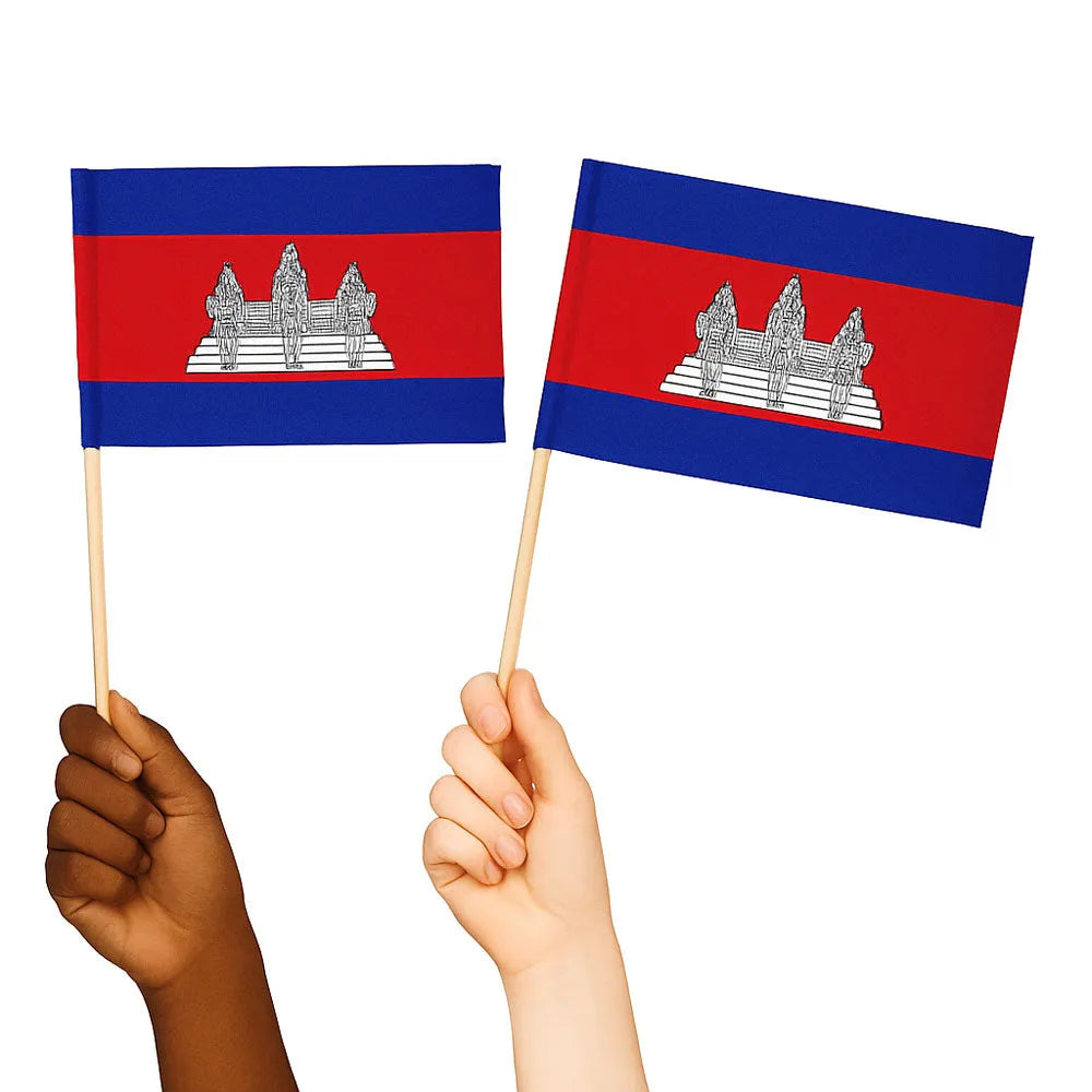 Cambodia Handwaving Flags